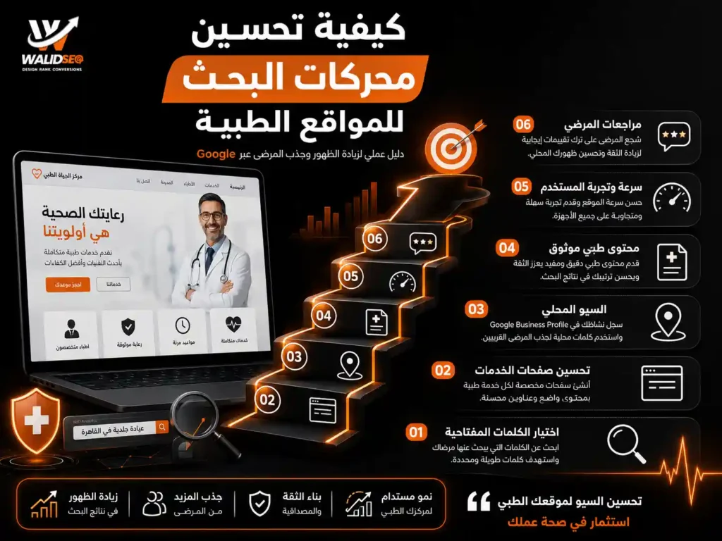 تحسين محركات البحث للمواقع الطبية