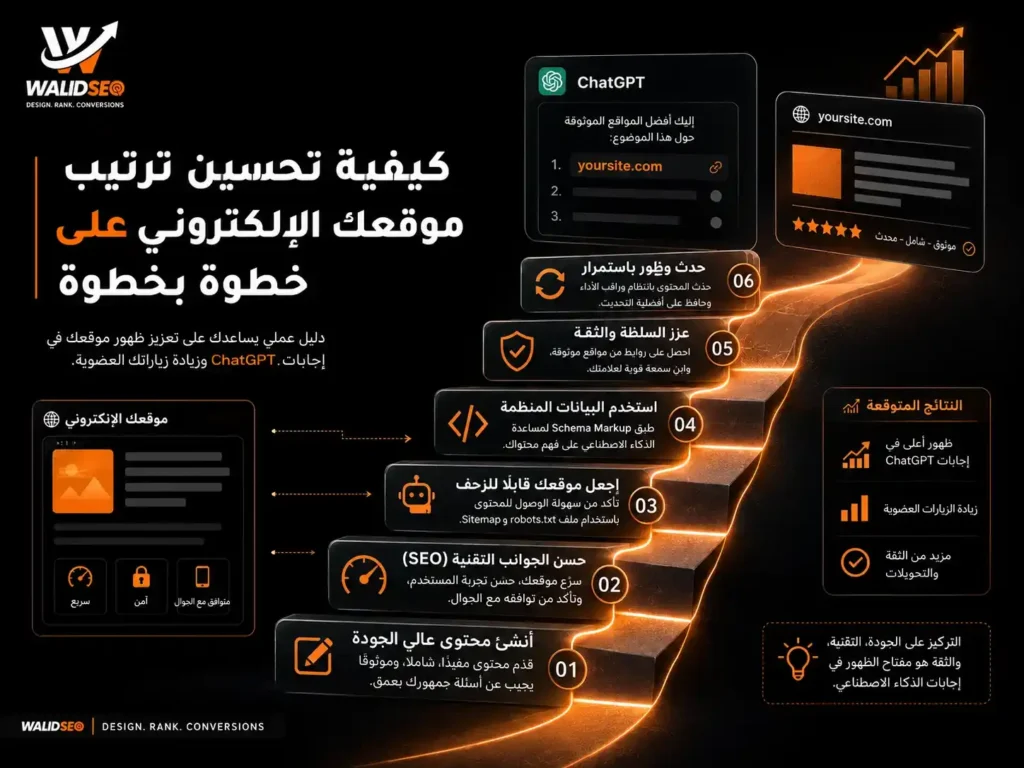 كيفية تحسين ترتيب موقعك الإلكتروني على ChatGPT